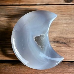 Druzy agate crystal moon